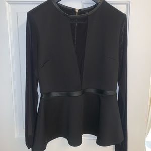 Sheer Peplum Top